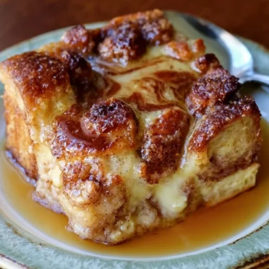 Delicious French Toast Casserole topped with syrup and berries