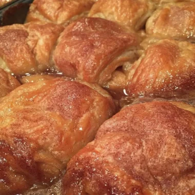 Homemade Country Apple Dumplings baked with cinnamon and sugar
