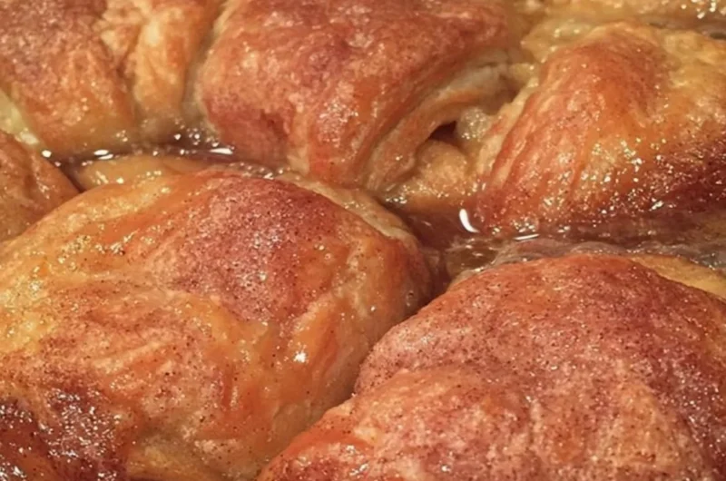 Homemade Country Apple Dumplings baked with cinnamon and sugar