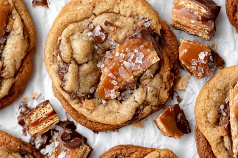 Delicious cozy crack cookies on a plate, ready to be enjoyed.