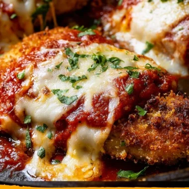 Cozy Crispy Chicken Parmesan served with side salad and pasta