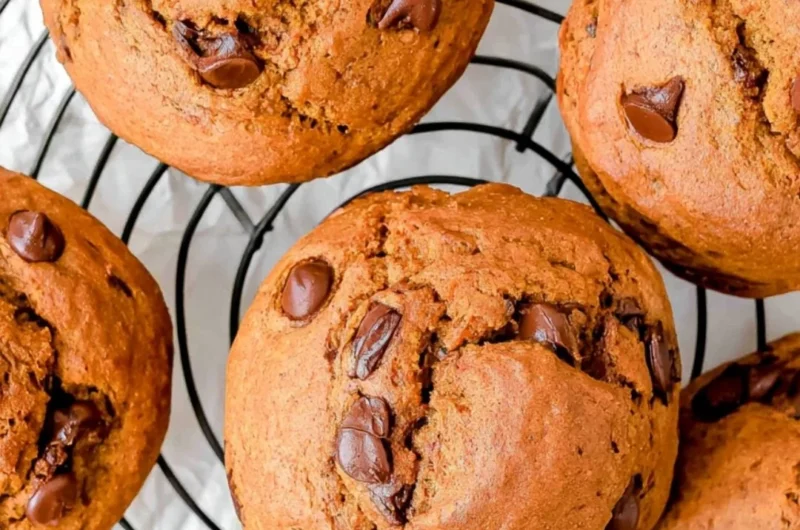 Cozy pumpkin protein muffins with warm spices and pumpkin puree
