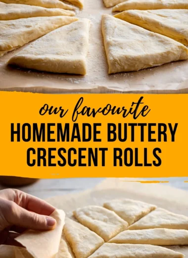 Homemade Pillsbury-style Crescent Rolls fresh out of the oven.