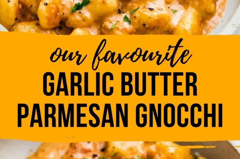 Delicious garlic butter gnocchi served in a bowl with fresh herbs