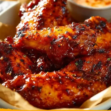 Deliciously glazed Honey Sriracha Chicken Wings garnished with sesame seeds.