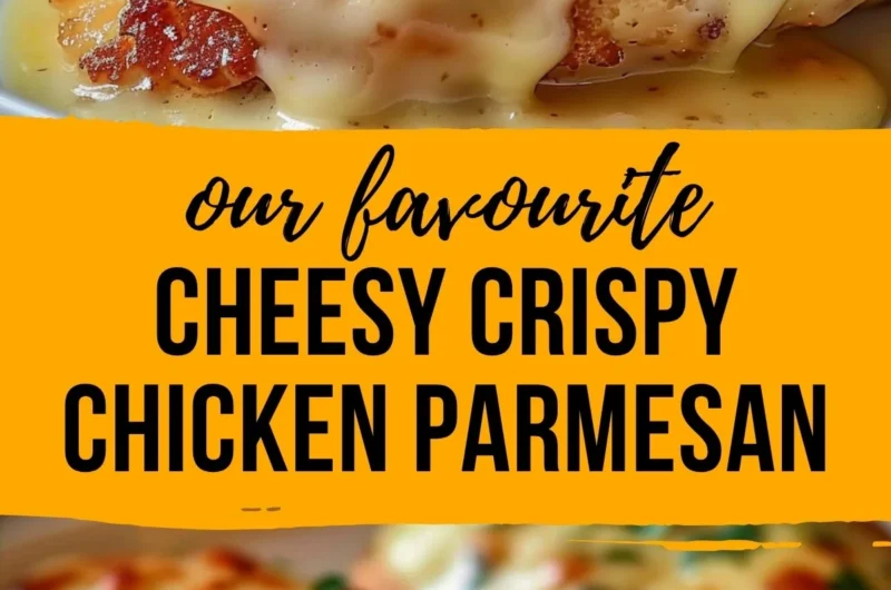 Delicious chicken parmesan dish topped with melted cheese and fresh herbs