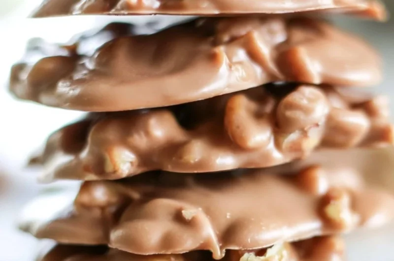 Delicious homemade Southern pecan pralines on a rustic wooden table