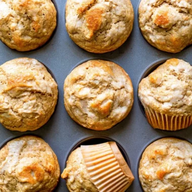 Healthy peanut butter banana muffins baked fresh for a nutritious snack
