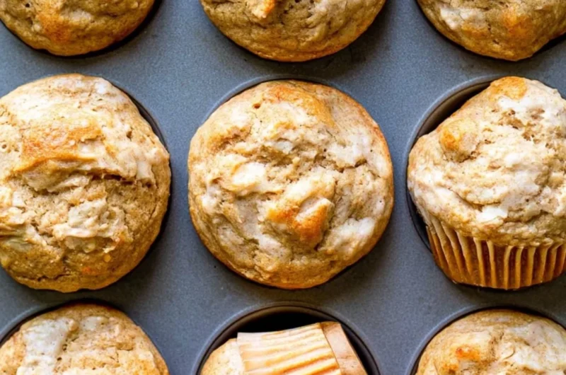 Healthy peanut butter banana muffins baked fresh for a nutritious snack