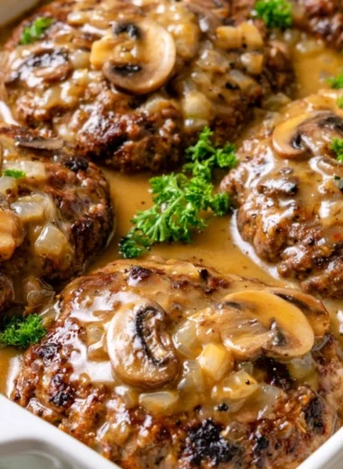 Delicious Poor Man's Steak served with sides in a cozy setting