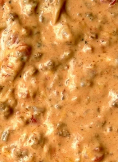 Delicious and easy queso dip served with tortilla chips