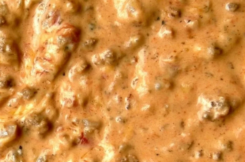 Delicious and easy queso dip served with tortilla chips