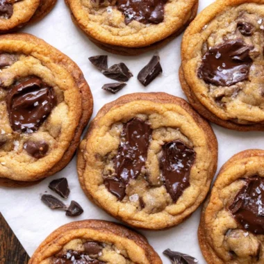 Brown butter chocolate chip cookies from In Bloom Bakery, freshly baked and delicious.