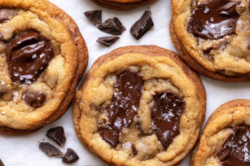 Brown butter chocolate chip cookies from In Bloom Bakery, freshly baked and delicious.