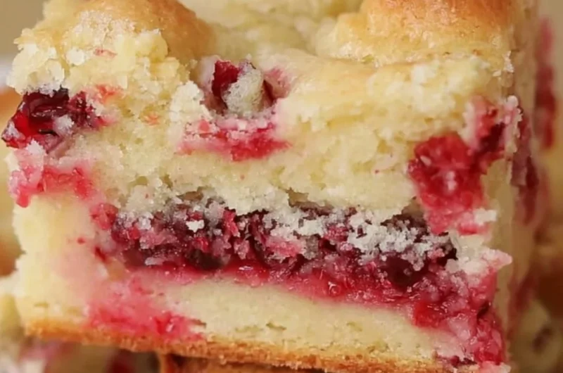 Delicious Cranberry Christmas Cake on a festive table