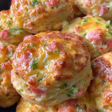 Easy high-protein cottage cheese breakfast biscuits on a plate.