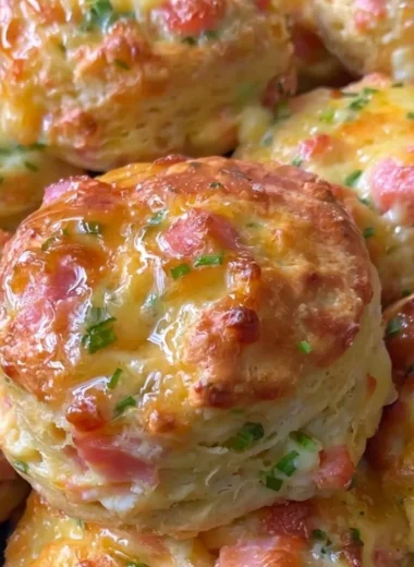 Easy high-protein cottage cheese breakfast biscuits on a plate.