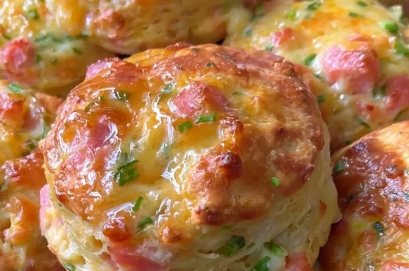 Easy high-protein cottage cheese breakfast biscuits on a plate.