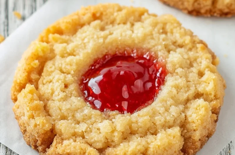 Delicious Raspberry Christmas Cookies with a crumbly texture and festive appeal
